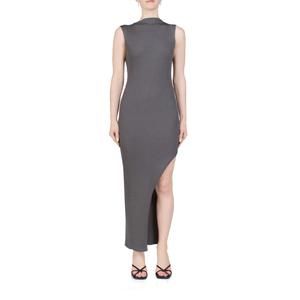 NEW ST. AGNI cut away knit dress in stone grey